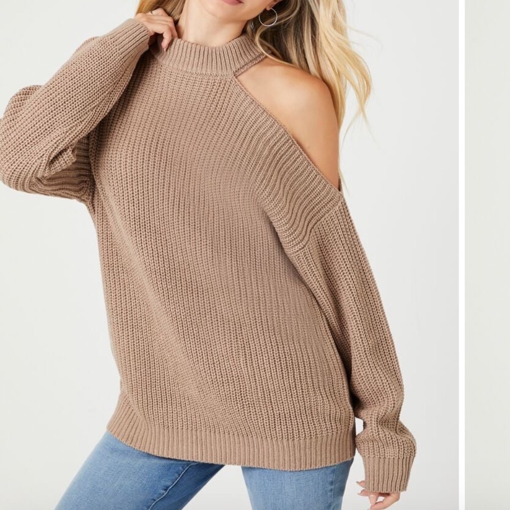 Open shoulder sweater